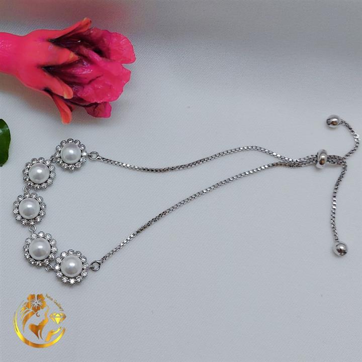 دستبند مرواریدی فلاور کد ag115